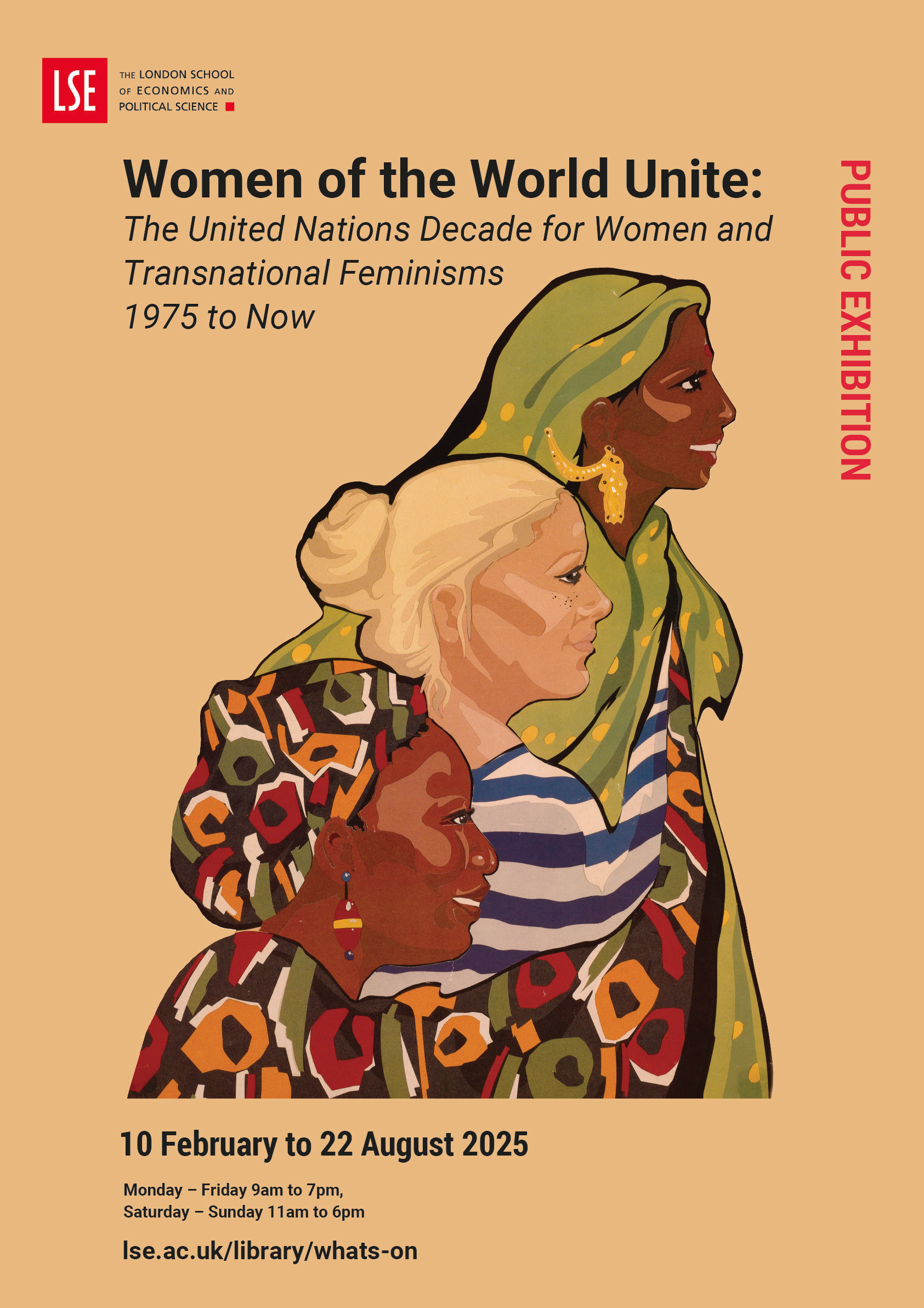 Exhibition graphic for Women of the World Unite.