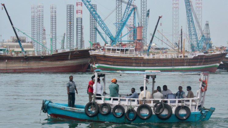 A boat taxi in Sharjah, United Arab Emirates, 2017.