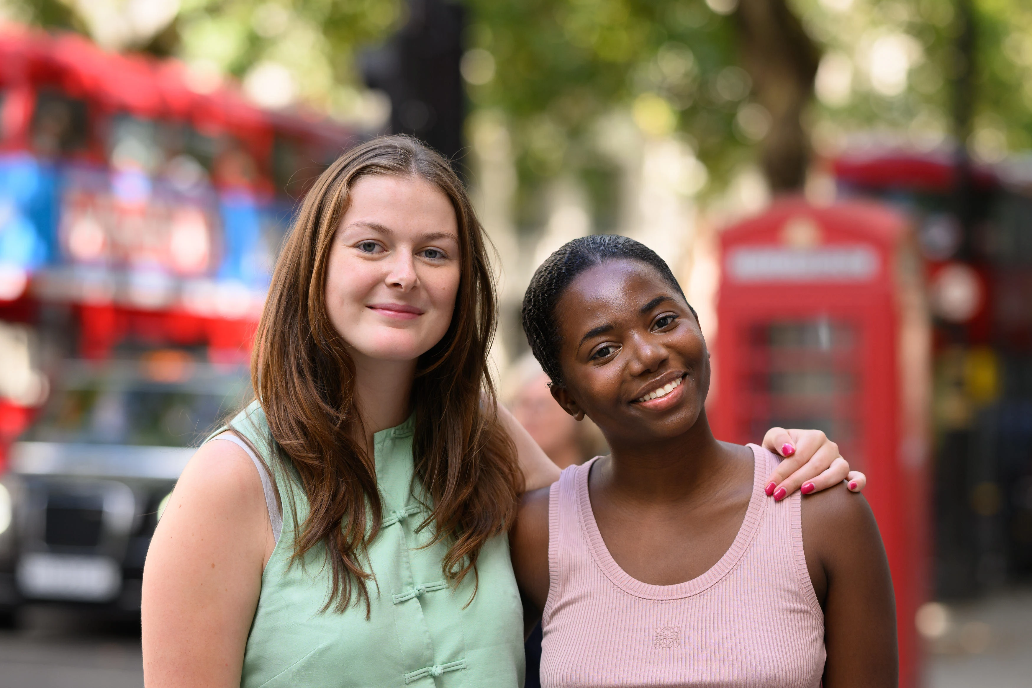 two girls in central london