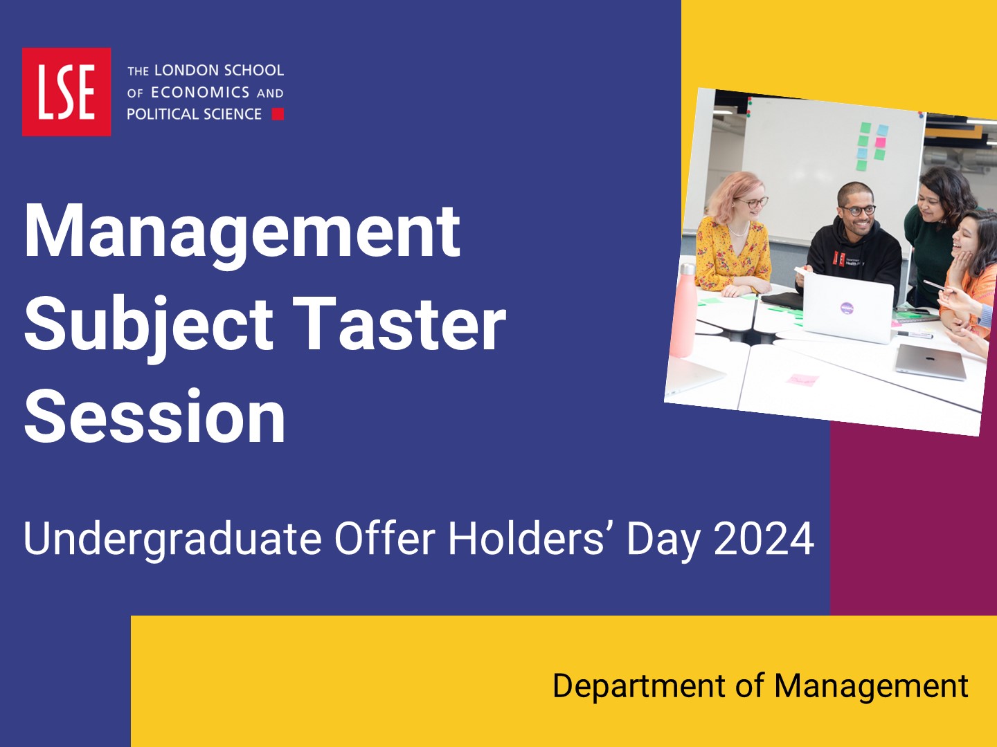 Watch the management subject taster session